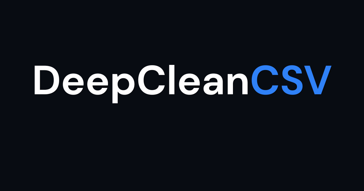 app.deepcleancsv.com image